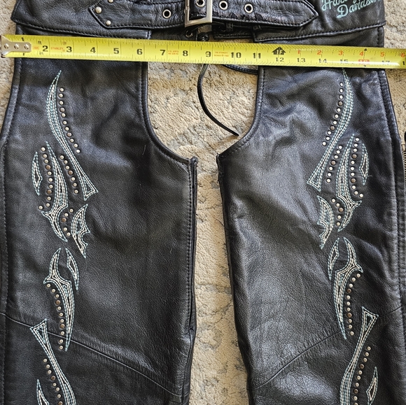Harley Davidson Leather Chaps (sm) and matching halter top (med) - Picture 10 of 13